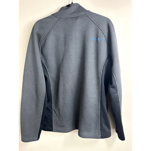 Spyder Gray Tech‎ Knit-waffle Fleece Pullover- Size Large - Picture 3 of 12
